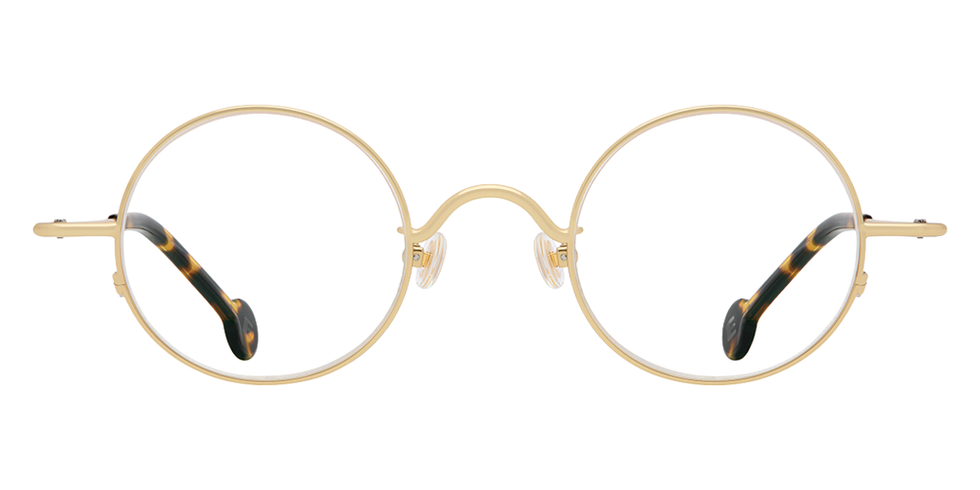 L.A. Eyeworks® Button Round Eyeglasses - 421 Shiny Gold