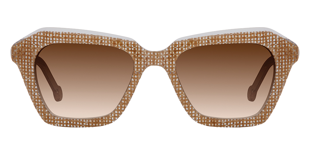 L.A. Eyeworks® Caspian Square Sunglasses - 628 Burlap Dance