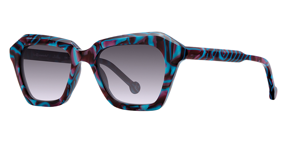 L.A. Eyeworks® Caspian Square Sunglasses - 9663 Moon Jelly