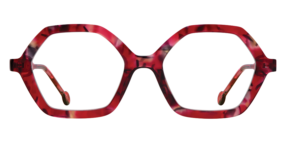 L.A. Eyeworks® Crumpet Geometric Eyeglasses - 948 Cherry Mash