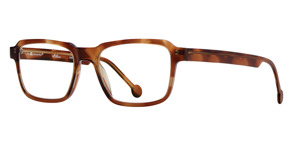 L.A. Eyeworks® Dan Rectangle Eyeglasses - 997 Cozy Havana