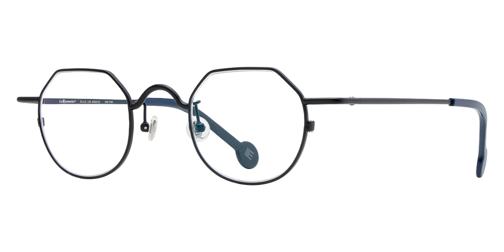 L.A. Eyeworks® Dink Geometric Eyeglasses - 542 Black Velvet
