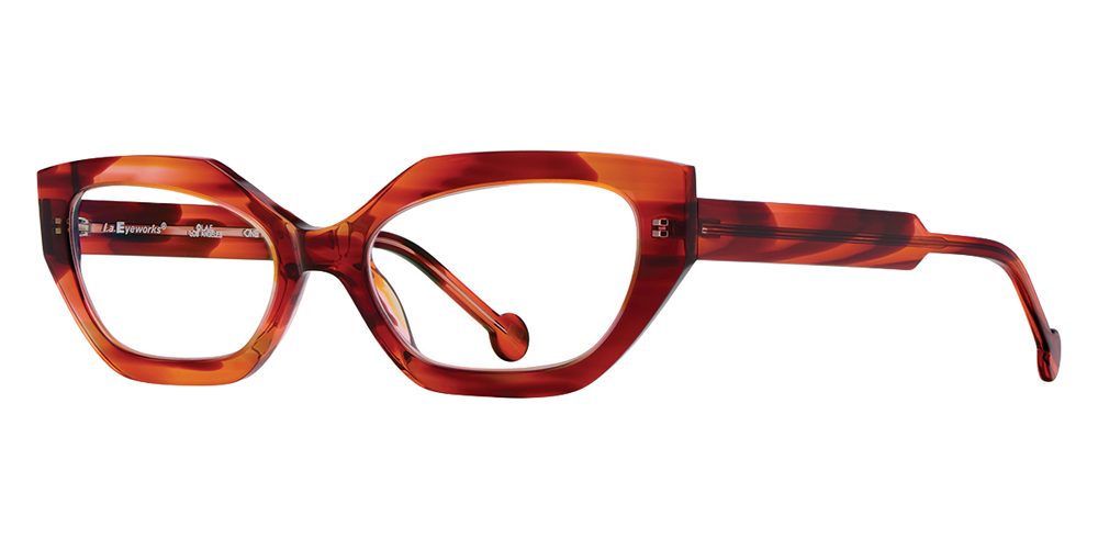 L.A. Eyeworks® Gimlet Geometric Eyeglasses - 942 Red Admiral