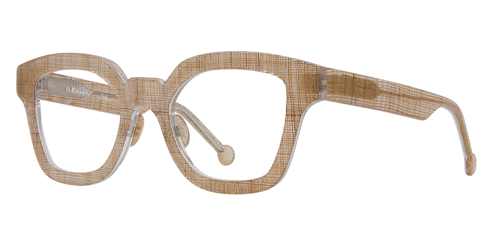 L.A. Eyeworks® Monrovia Square Eyeglasses - 653 Tabby Weave