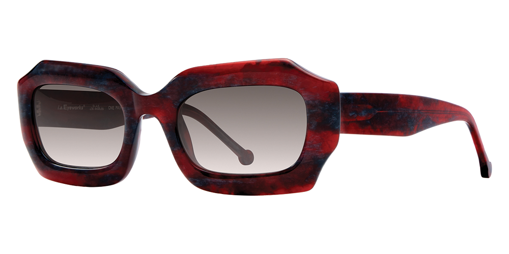 L.A. Eyeworks® Swami Geometric Sunglasses - 754 Red Boa