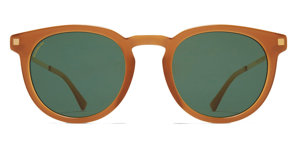 Mykita® LAHTI MYK LAHTI C99 Brown Dark Brown/Glossy Gold / Polarized Pro Green 15 50 - C99 Brown Dark Brown/Glossy Gold / Polarized Pro Green 15 Sunglasses