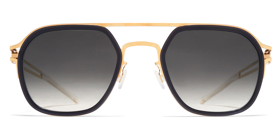 Mykita® LEELAND MYK LEELAND A76-Glossy Gold/Milky Indigo / Raw Black Gradient 50 - A76-Glossy Gold/Milky Indigo / Raw Black Gradient Sunglasses