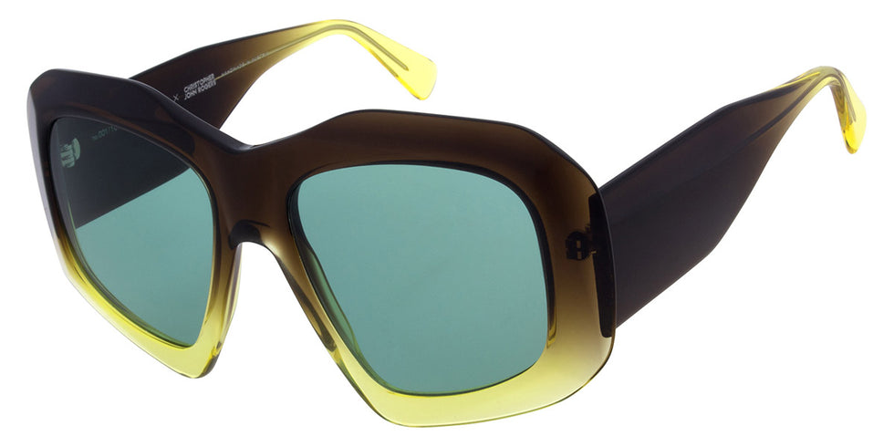 Andy Wolf® Linden Sun ANW Linden Sun c 56 - Brown/Yellow Sunglasses
