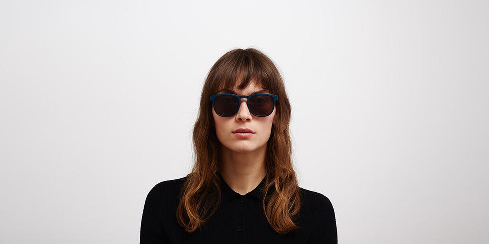 Mykita® LOVELL MYK LOVELL MD34 Indigo / Brown Solid 52 - MD34 Indigo / Brown Solid Sunglasses