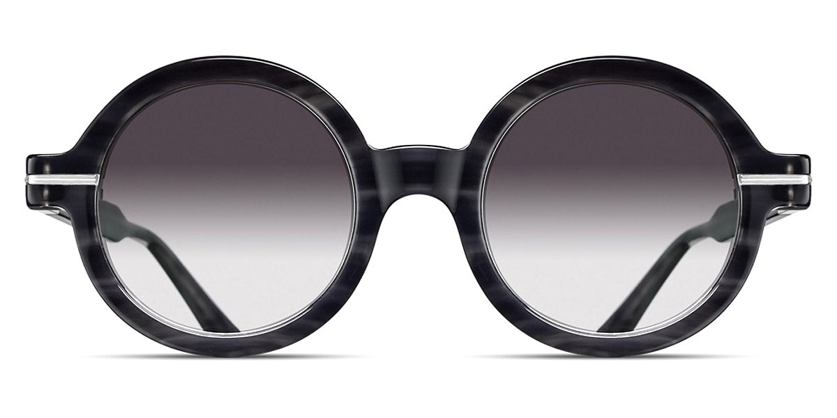 Matsuda® M2059 MTD M2059 Black Stripe/Brushed Silver/Grey Gradient 48 - Black Stripe/Brushed Silver / Grey Gradient Sunglasses