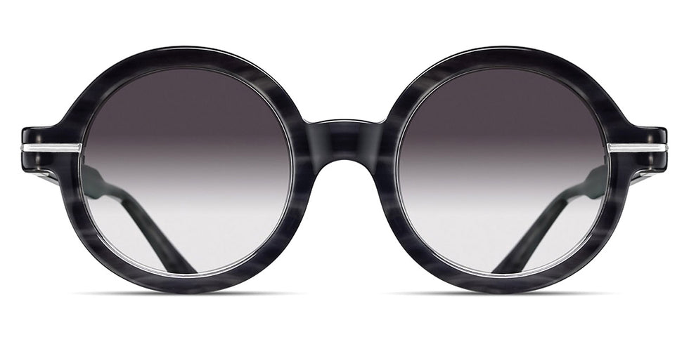 Matsuda® M2059 MTD M2059 Black Stripe/Brushed Silver/Grey Gradient 48 - Black Stripe/Brushed Silver / Grey Gradient Sunglasses