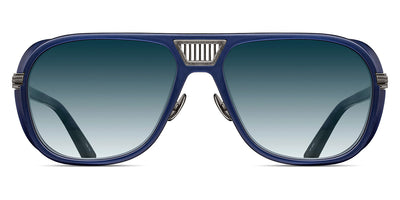 Matsuda® M3023-V2 MTD M3023-V2 Antique Silver/Matte Navy / Blue Gradient 55 - Antique Silver/Matte Navy / Blue Gradient Sunglasses