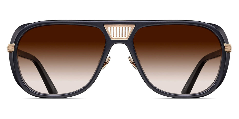 Matsuda® M3023-V2 MTD M3023-V2 Matte Gold/Matte Black/Brown Gradient 55 - Matte Gold/Matte Black / Brown Gradient Sunglasses
