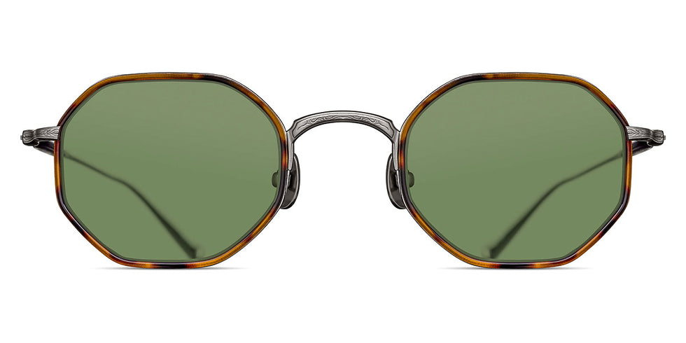 Matsuda® M3086-I MTD M3086-I Antique Silver/Tortoise/Sage Green 45 - Antique Silver/Tortoise / Sage Green Sunglasses
