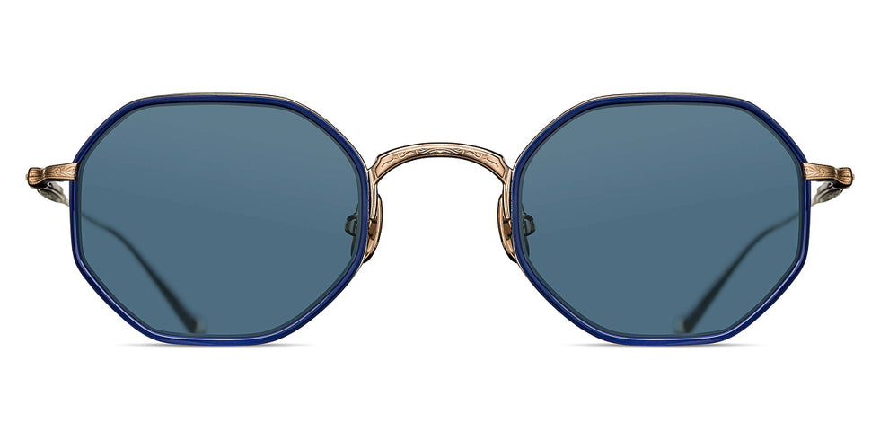 Matsuda® M3086-I MTD M3086-I Brushed Gold/Navy/Blue Grey 45 - Brushed Gold/Navy / Blue Grey Sunglasses
