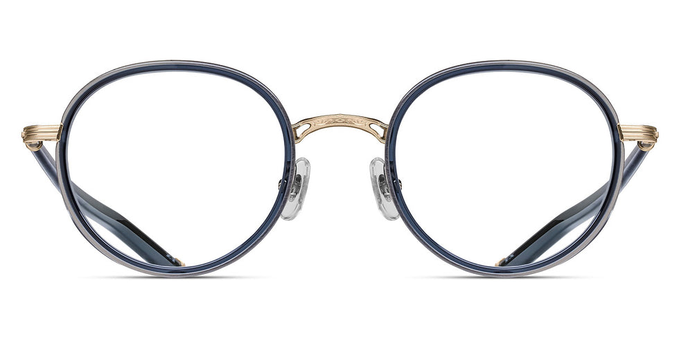 Matsuda® M3134 OPH MTD M3134 BRUSHED GOLD - Brushed Gold / Dark Navy Crystal Eyeglasses