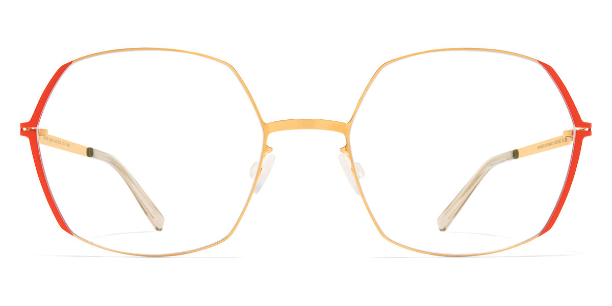 Mykita® MAJVI MYK MAJVI Glossy Gold/Daylily Orange 54 - Glossy Gold/Daylily Orange Eyeglasses