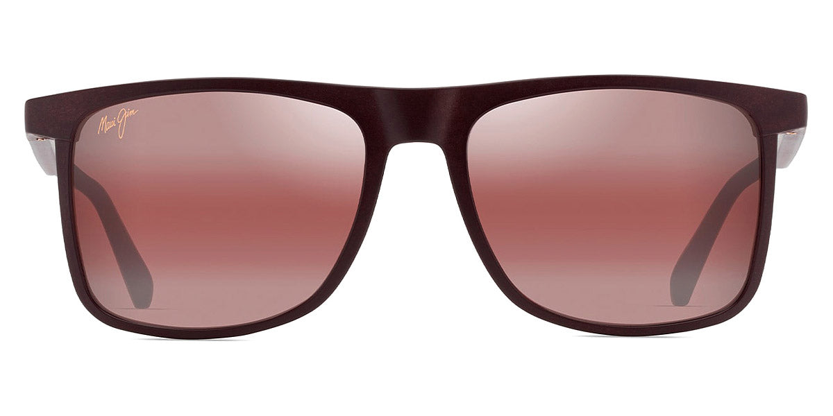 Maui Jim® Makamae MAU Makamae R619-04 56 - Burgundy/Matte / Maui Rose Sunglasses
