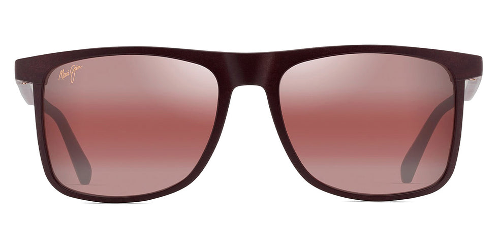 Maui Jim® Makamae MAU Makamae R619-04 56 - Burgundy/Matte / Maui Rose Sunglasses