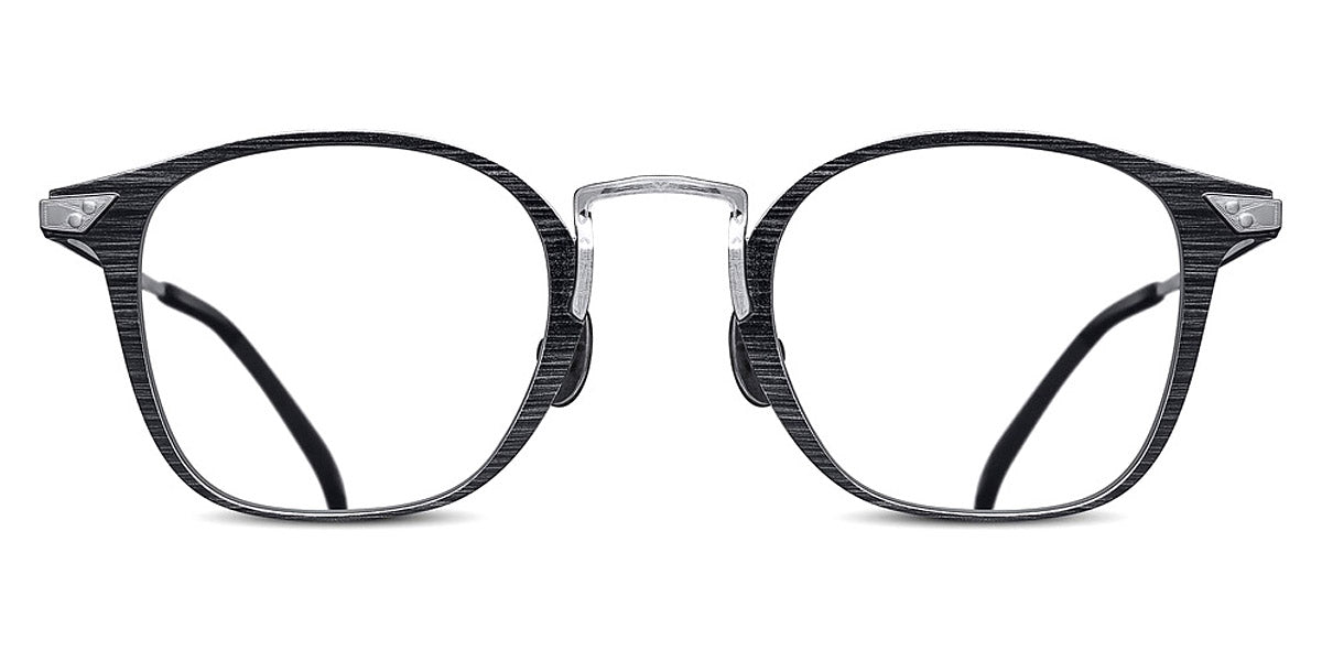 Matsuda® 2808H-V2 MTD 2808H-V2 Brushed Silver/Black 45 - Brushed Silver / Black Eyeglasses