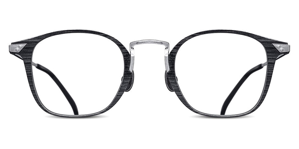 Matsuda® 2808H-V2 MTD 2808H-V2 Brushed Silver/Black 45 - Brushed Silver / Black Eyeglasses