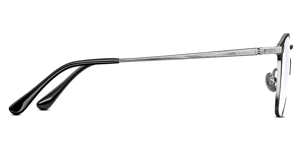 Matsuda® 2808H-V2 MTD 2808H-V2 Brushed Silver/Black 45 - Brushed Silver / Black Eyeglasses