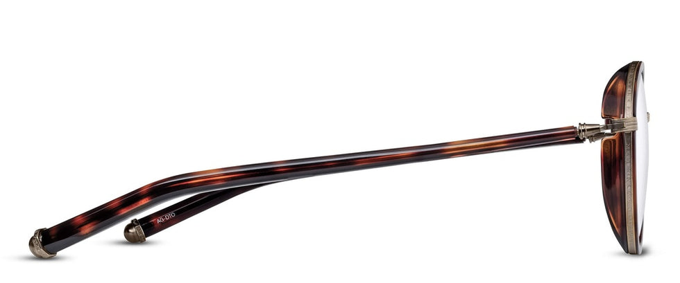 Matsuda® M3134 OPH MTD M3134 ANTIQUE GOLD - Antique Gold / Dark Tortoise Eyeglasses