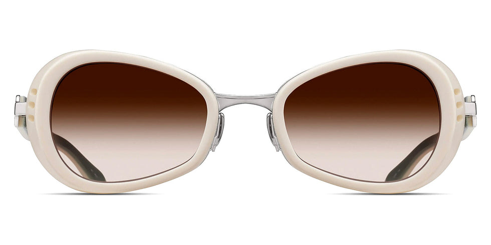 Matsuda® 10616H MTD 10616H Milk White/Palladium White/Brown Gradient 49 - Milk White/Palladium White / Brown Gradient Sunglasses