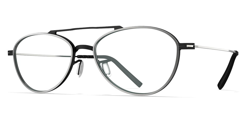 Blackfin® MAVERICKS BLF MAVERICKS 1708 52 - Blackfin Black/Satin Silver Rims/Shiny Silver Eyeglasses