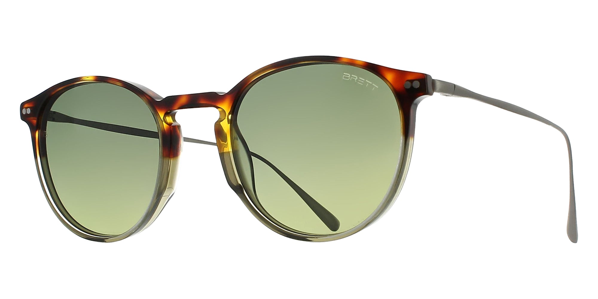 Brett® MILES SUN BRTT MILES SUN-C13-ST 49 - Khaki Gradient Tortoise/Silver - C13