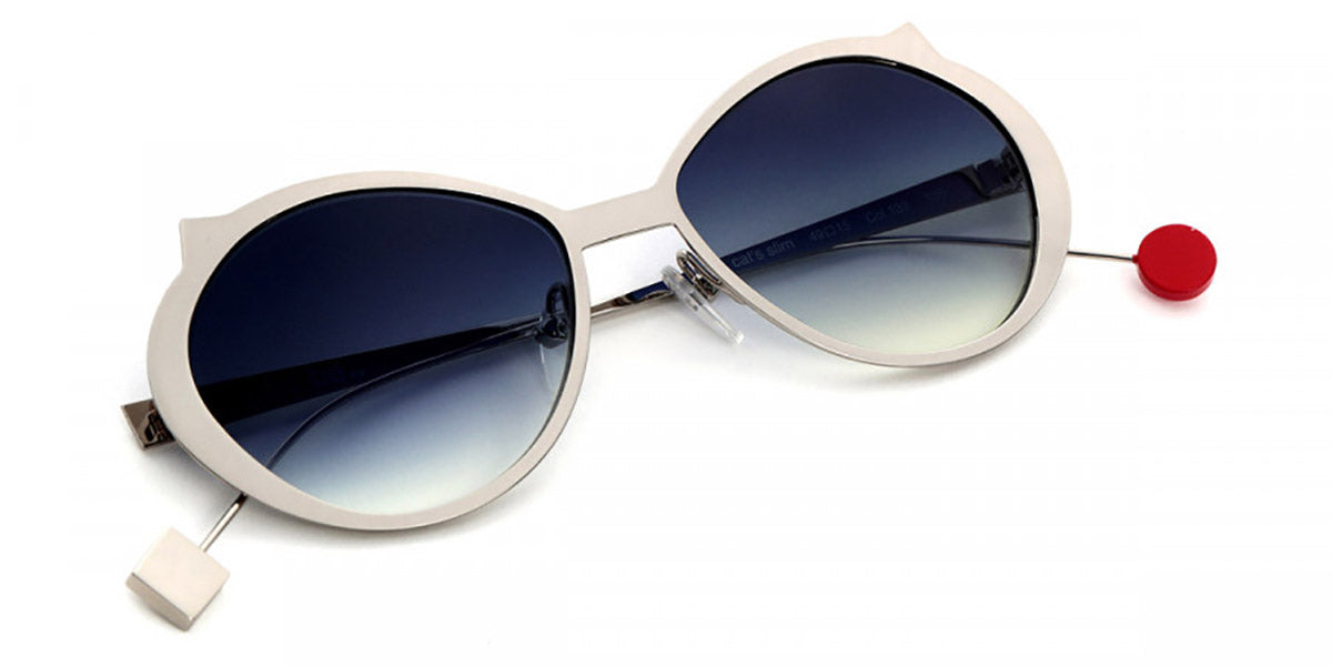Sabine Be® Mini Be Cat'S Slim Sun - Polished Palladium Sunglasses