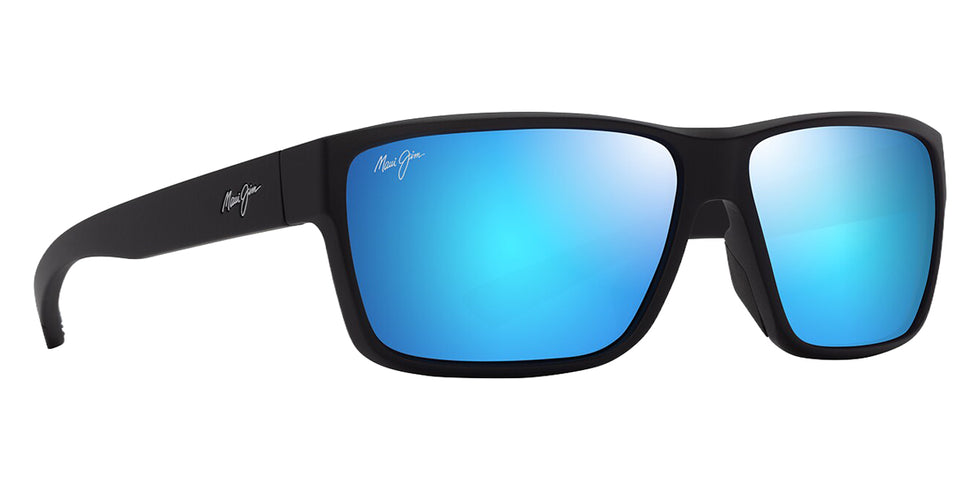 Maui Jim® Uila MJI B661-02 62 - Matte Black/Blue Hawaii Sunglasses