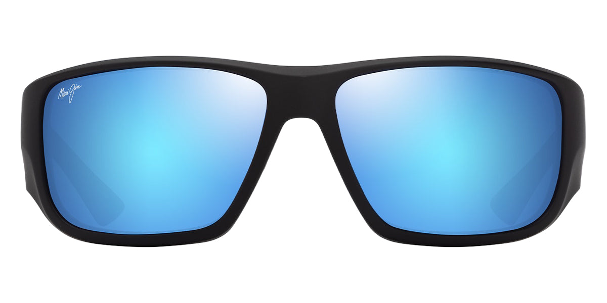 Maui Jim® Keha MJI B663-02 63 - Matte Black/Blue Hawaii Sunglasses