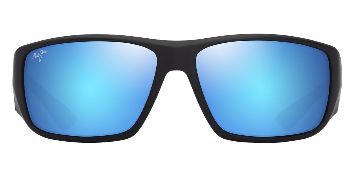 Maui Jim® Keha Asian Fit MJI B664-02 62 - Matte Black/Blue Hawaii Sunglasses