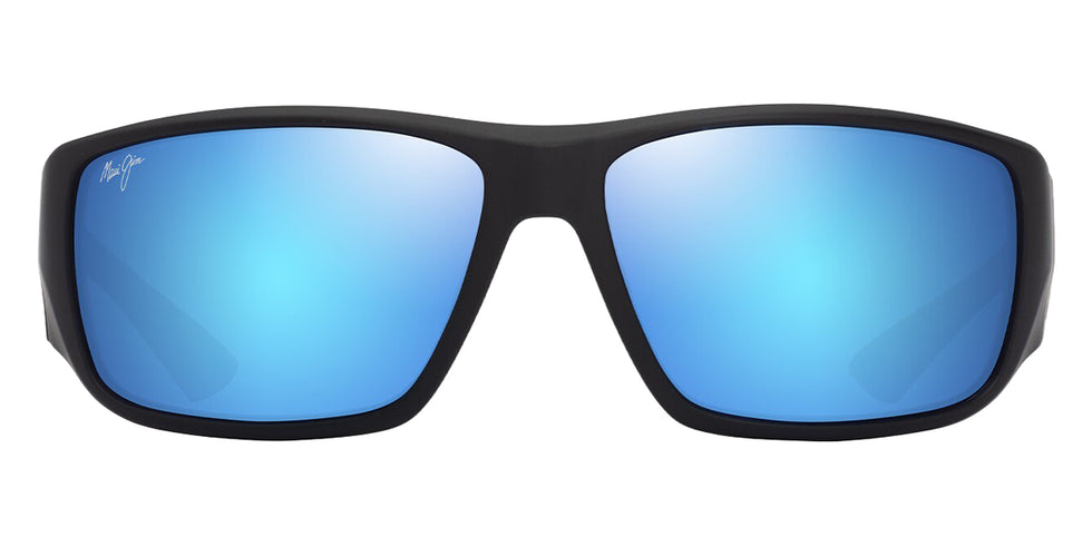 Maui Jim® Keha Asian Fit MJI B664-02 62 - Matte Black/Blue Hawaii Sunglasses
