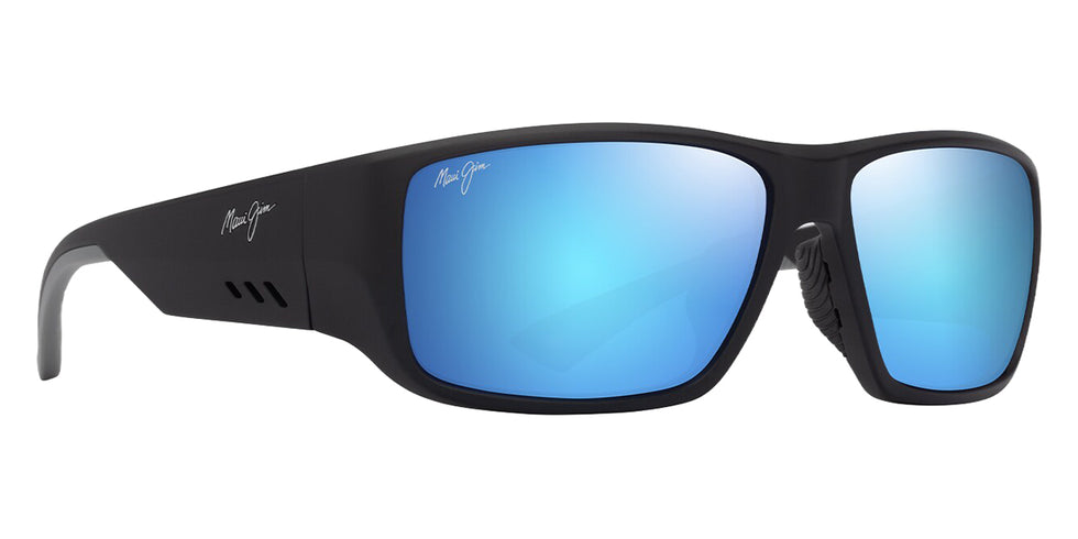Maui Jim® Keha Asian Fit MJI B664-02 62 - Matte Black/Blue Hawaii Sunglasses