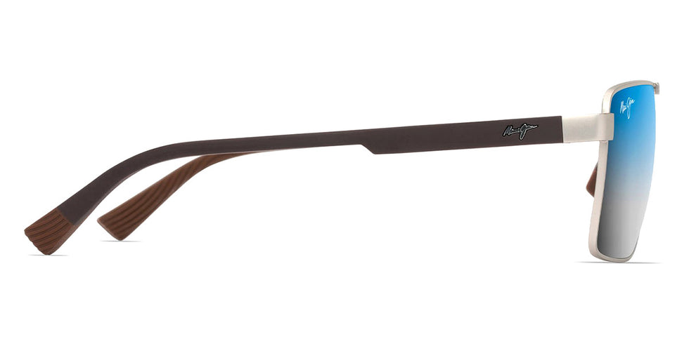 Maui Jim® Piha MJI DBS621-17 60 - Matte Silver With Brown/Dual Mirror Blue To Silver Sunglasses