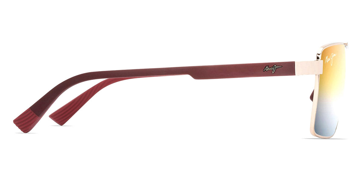 Maui Jim® Piha MJI DGS621-16 60 - Shiny Gold With Burgundy/Dual Mirror Gold To Silver Sunglasses