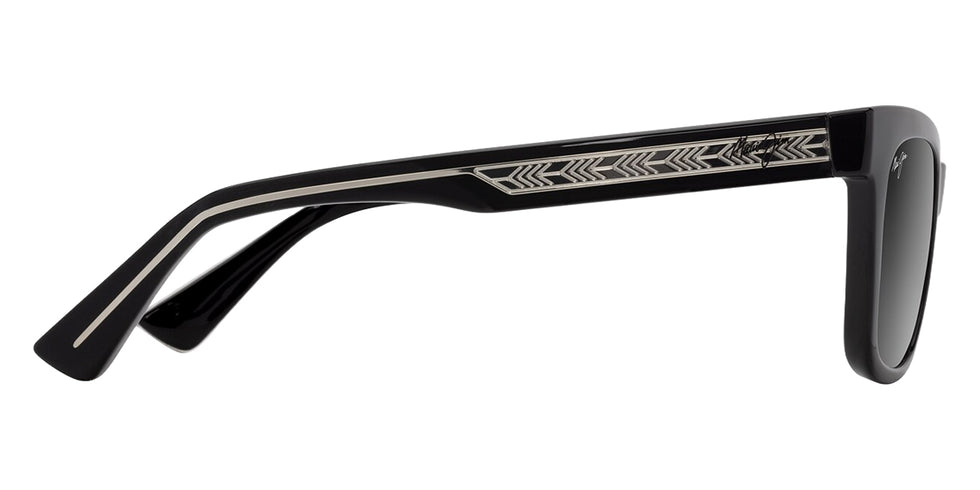 Maui Jim® Hiwahiwa MJI GS689-02 54 - Shiny Black W In Trans Light Grey/Neutral Grey Sunglasses
