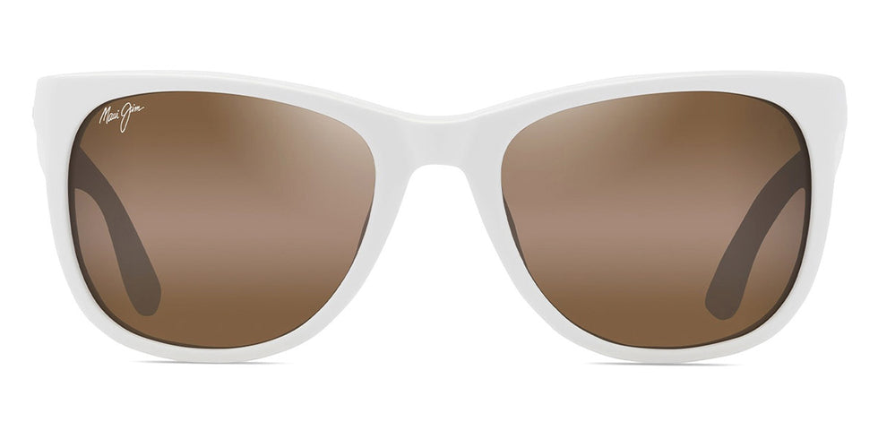 Maui Jim® Kikonia Xl MJI H693-05 56 - Shiny Solid White/HCL Bronze Sunglasses