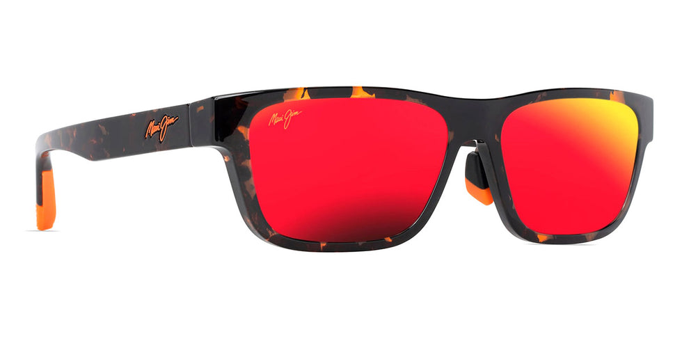 Maui Jim® Keola MJI MM628-029 57 - Shiny Dark Havana/Hawaii Lava Sunglasses