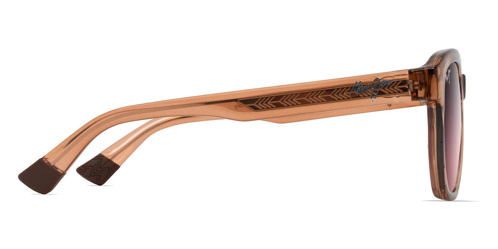 Maui Jim® Akahai Asian Fit MJI MM646-024 56 - Shiny Trans Light Brown/Maui Rose Sunglasses
