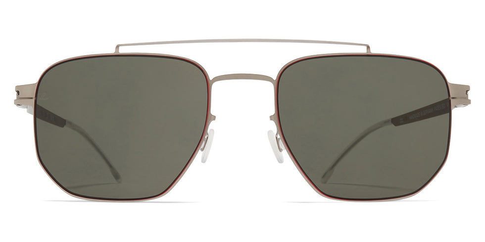 Mykita® ML05 MYK ML05 Matte Silver / Leica G15 Solid + Red Edges 53 - Matte Silver / Leica G15 Solid + Red Edges Sunglasses