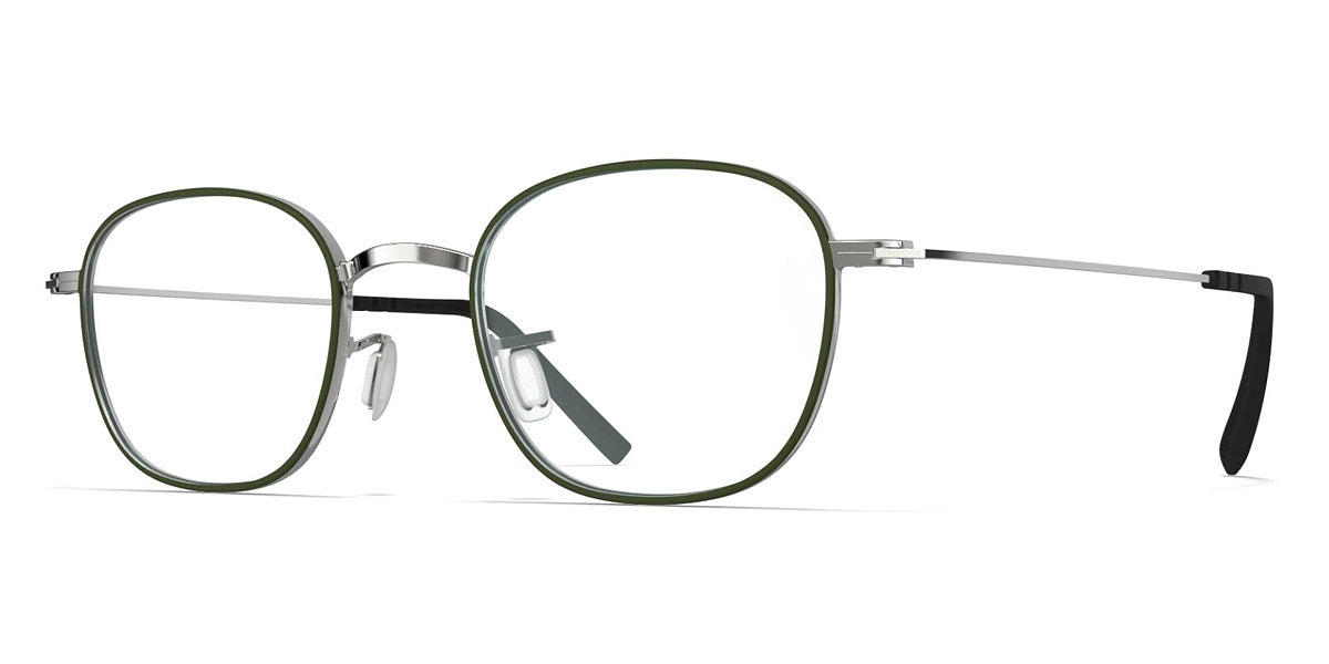 Blackfin® MOJAVE BLF MOJAVE 1573 46 - Shiny Silver/Army Dark Green Rims Eyeglasses