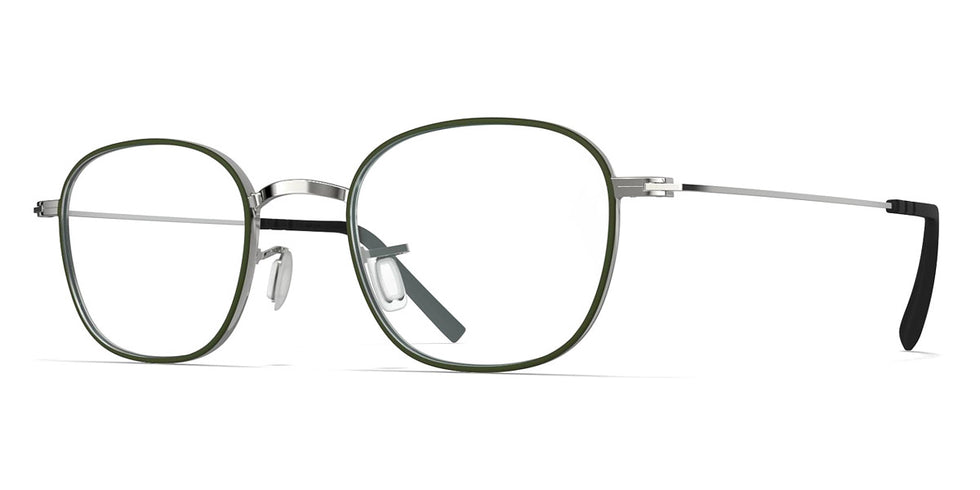 Blackfin® MOJAVE BLF MOJAVE 1573 46 - Shiny Silver/Army Dark Green Rims Eyeglasses