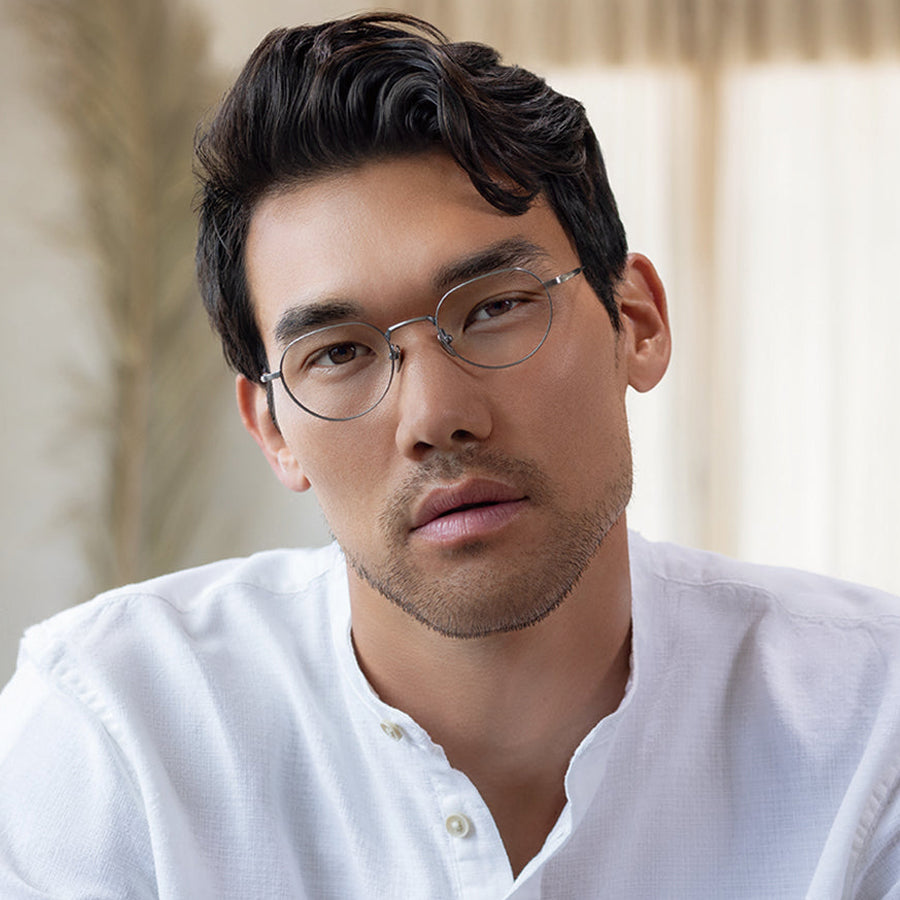 Masunaga® CHORD E MSNG CHORD E 22 AT SILVER 48 Eyeglasses