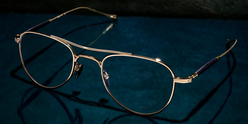 Masunaga® GMS-129T MSNG GMS 129T 21 GOLD 48 Eyeglasses