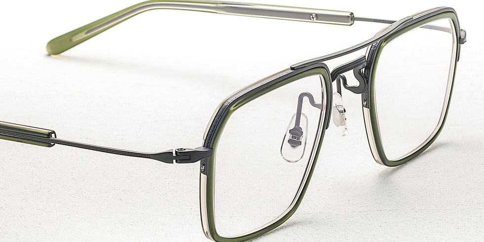 Masunaga® GMS-130P MSNG GMS 130P 38 GREEN 49 Eyeglasses