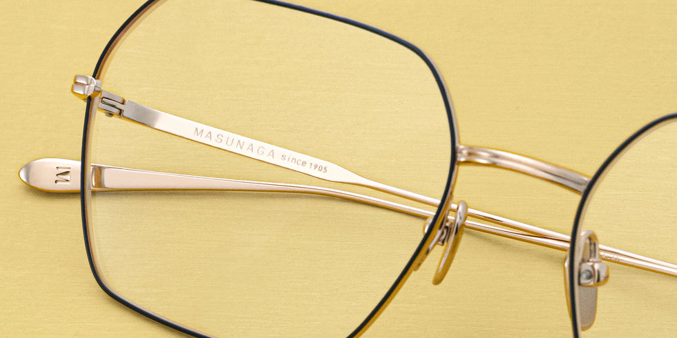 Masunaga® MARGOT MSNG MARGOT 45 GOLD NAVY 54 Eyeglasses