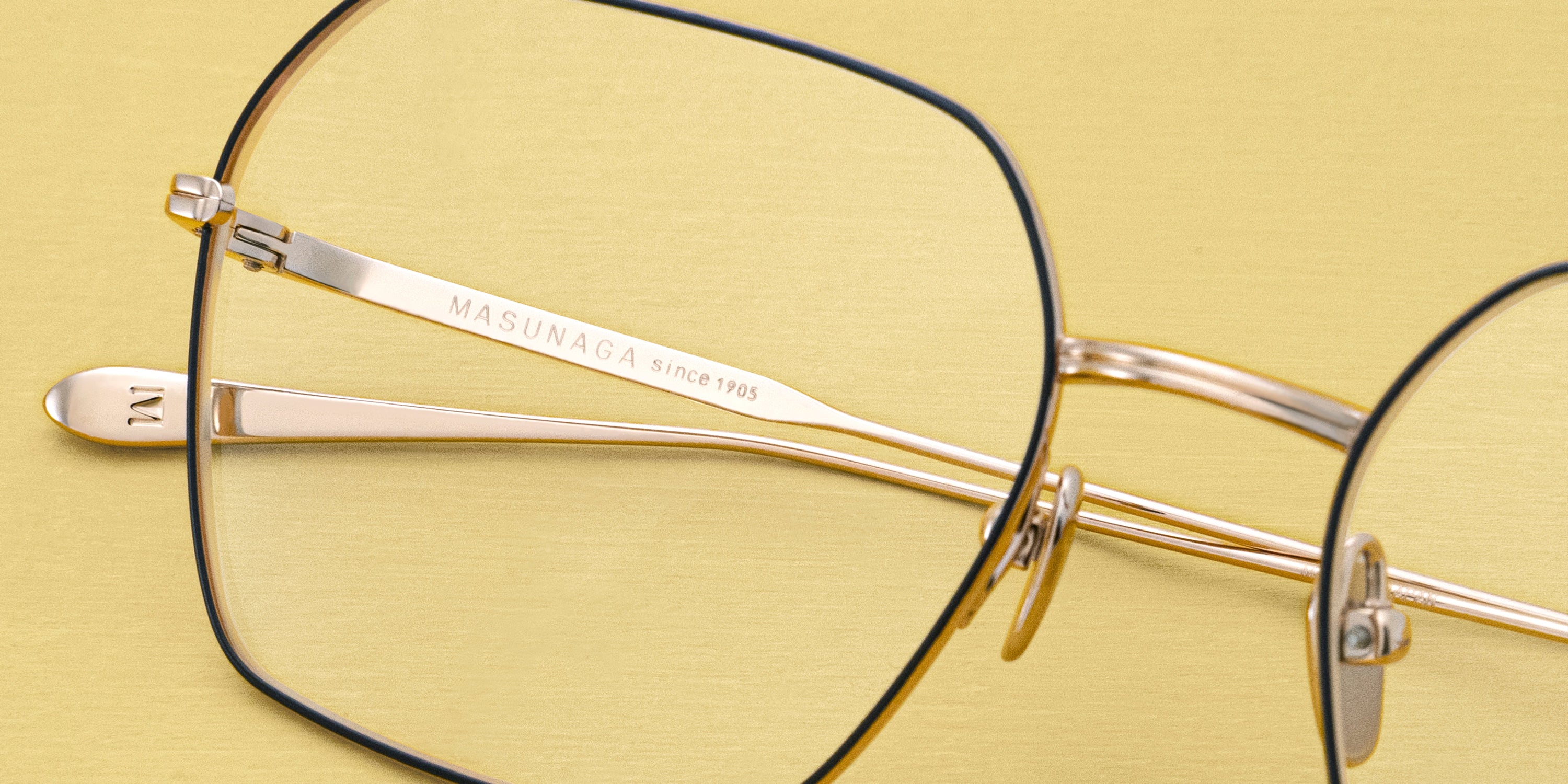 Masunaga® MARGOT MSNG MARGOT 45 GOLD NAVY 54 Eyeglasses